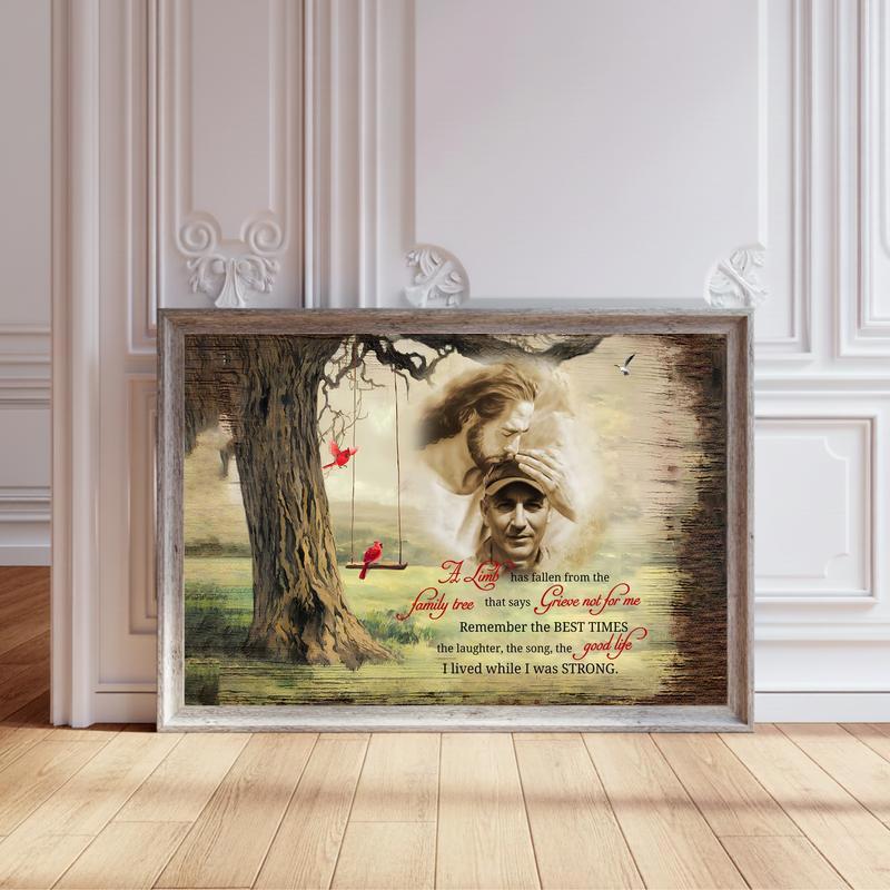A Limb Has Fallen - Personalized Sympathy Cardinal Gift Canvas - Personalize Wall Art