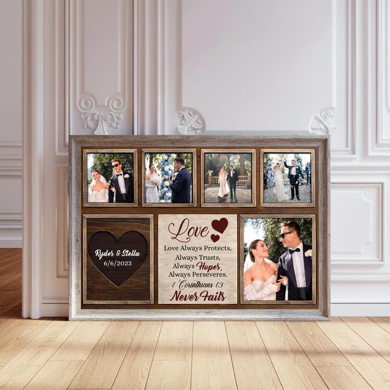 Cherish Your Vows - Personalized Bible Verse Wedding Photo Canvas - Personalize Wall Art