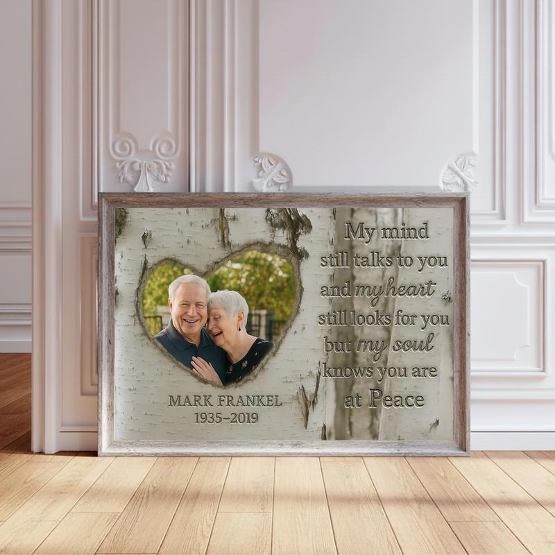 Cherished Husband Memorial - Forever In My Heart Tribute Canvas - Personalize Wall Art