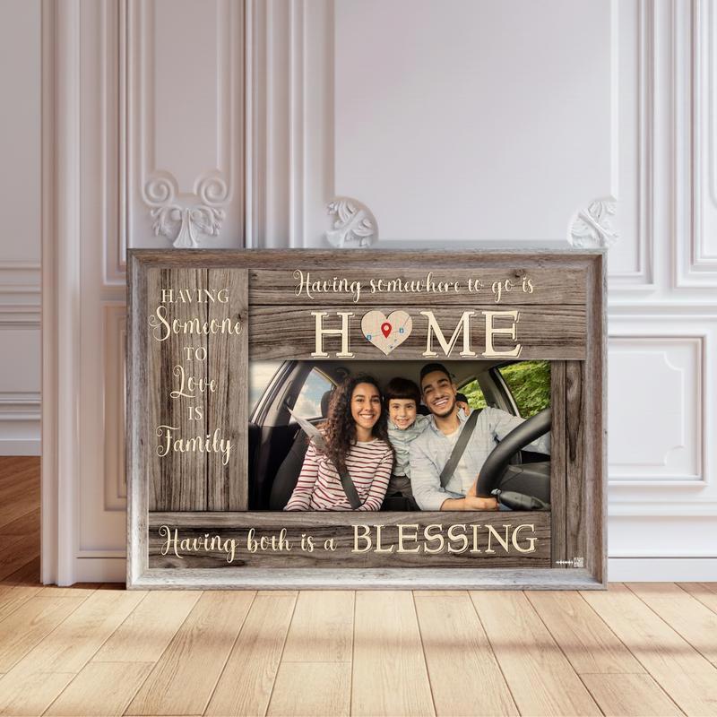 Where The Heart Is Personalized Map Art Home Canvas - Personalize Wall Art