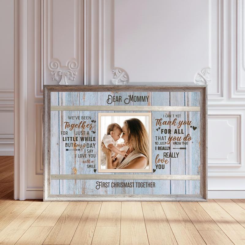 Baby's First Christmas Custom Mommy Canvas Gift - Personalize Wall Art