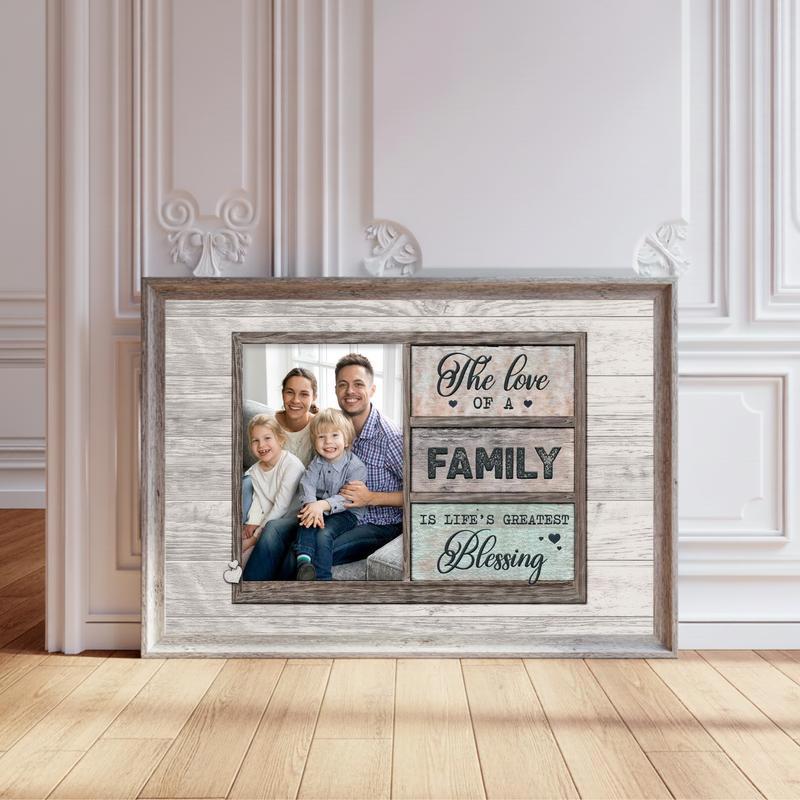The Greatest Blessing is Family Heartfelt Quote Canvas Art - Personalize Wall Art