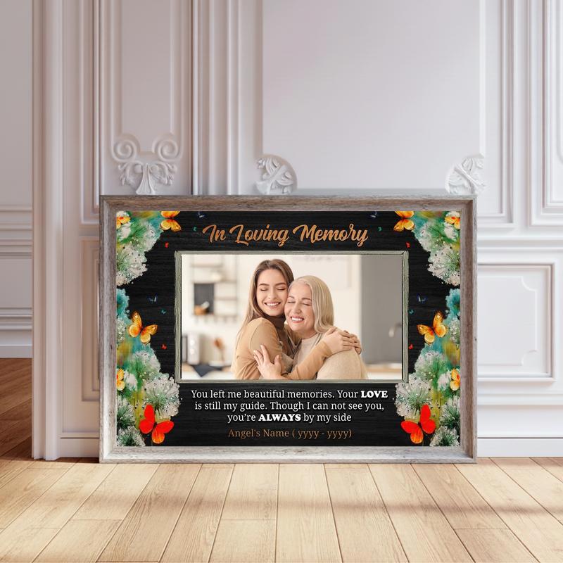 Forever In Loving Memory Butterfly Custom Memorial Canvas - Personalize Wall Art
