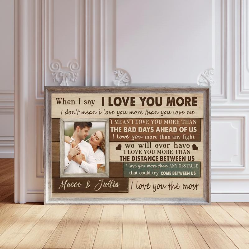 Heartfelt Message Photo Canvas - Personalized Couple Keepsake - Personalize Wall Art