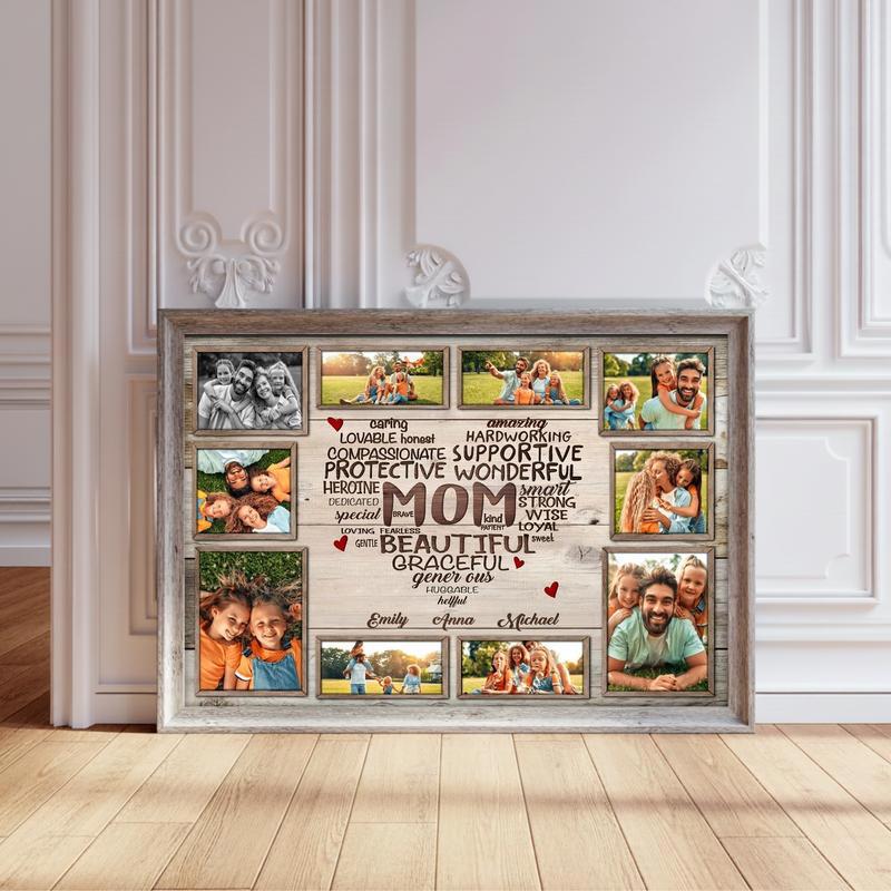 Immortalize Mom's Heart Personalized Definition Canvas - Personalize Wall Art
