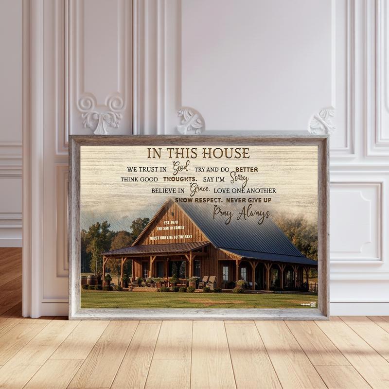 Faith & Photo Custom Trust Canvas for a New Home - Personalize Wall Art