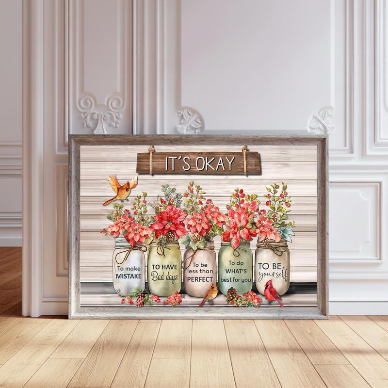 Wildflower Wisdom Canvas Embrace Your True Self Art - Personalize Wall Art