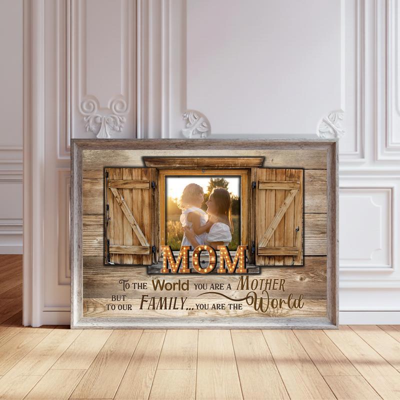 Mom Our Family's Universe Custom Canvas Wall Art for Mom - Personalize Wall Art