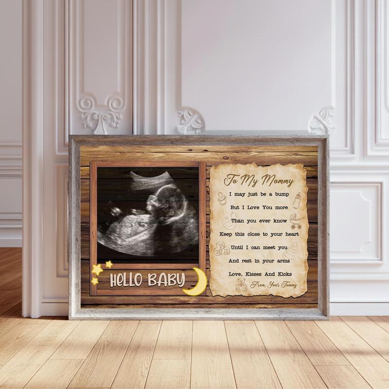 Baby's First Photo Custom Ultrasound Keepsake Canvas - Personalize Wall Art