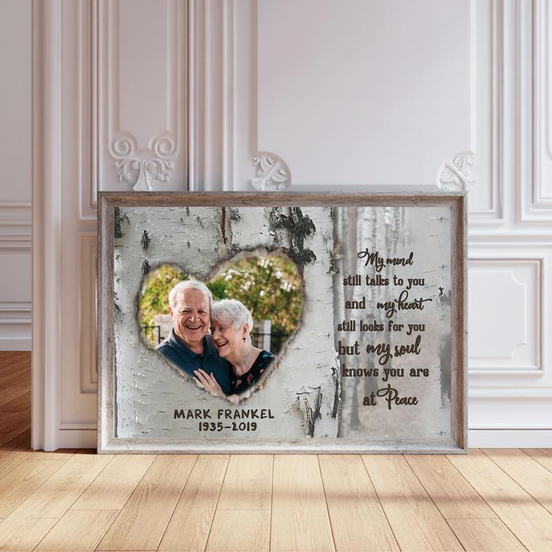 Talking To You In Memory - Personalized Photo Remembrance Canvas - Personalize Wall Art
