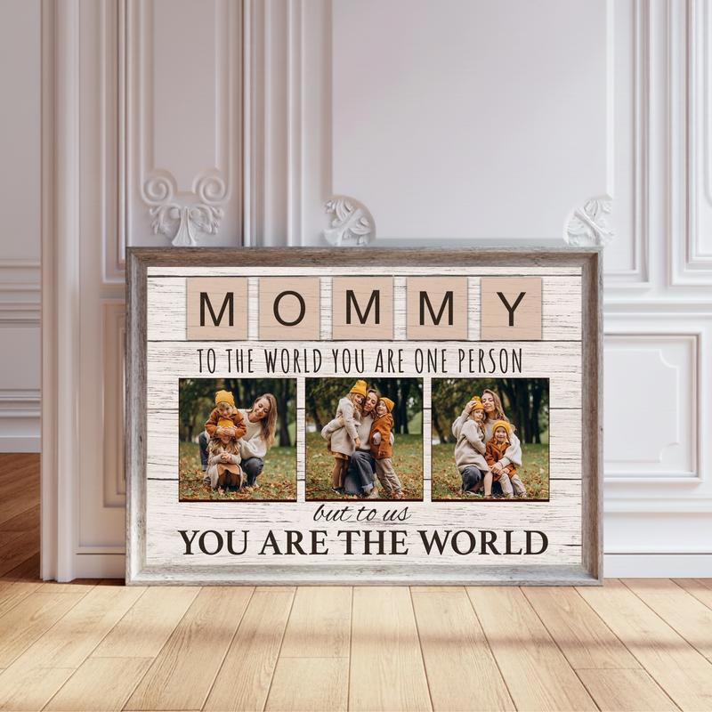 Heartfelt Mom Canvas You Are My World Keepsake - Personalize Wall Art