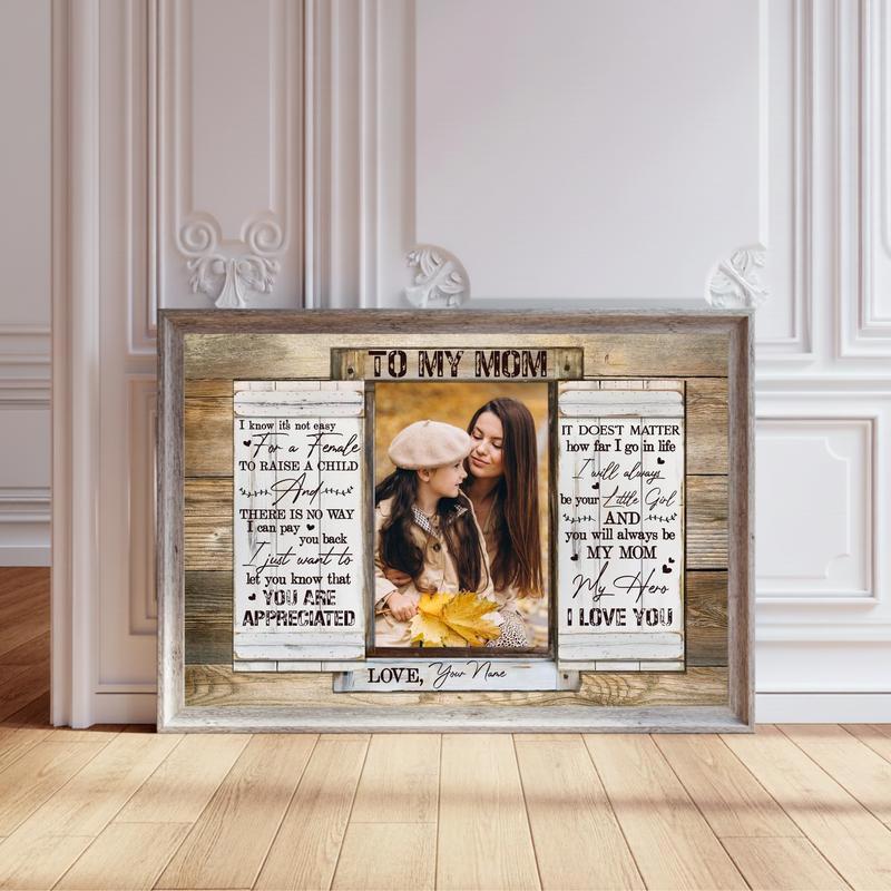 Personalized Keepsake Canvas A Daughter's Heart for Mom - Personalize Wall Art