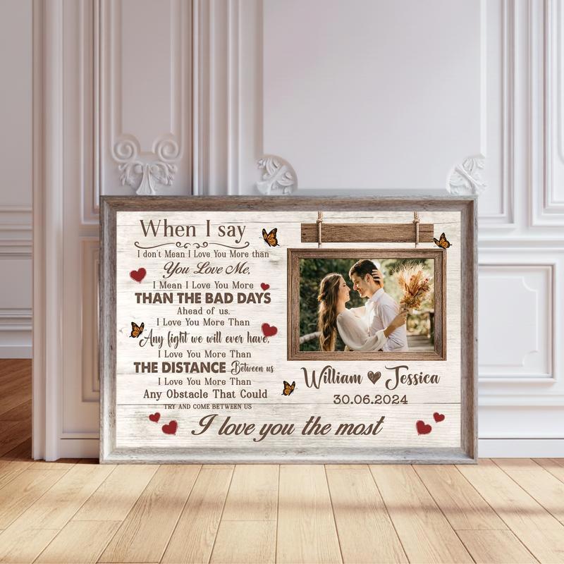 "When I Say I Love You More" Personalized Couple Canvas Print - Personalize Wall Art