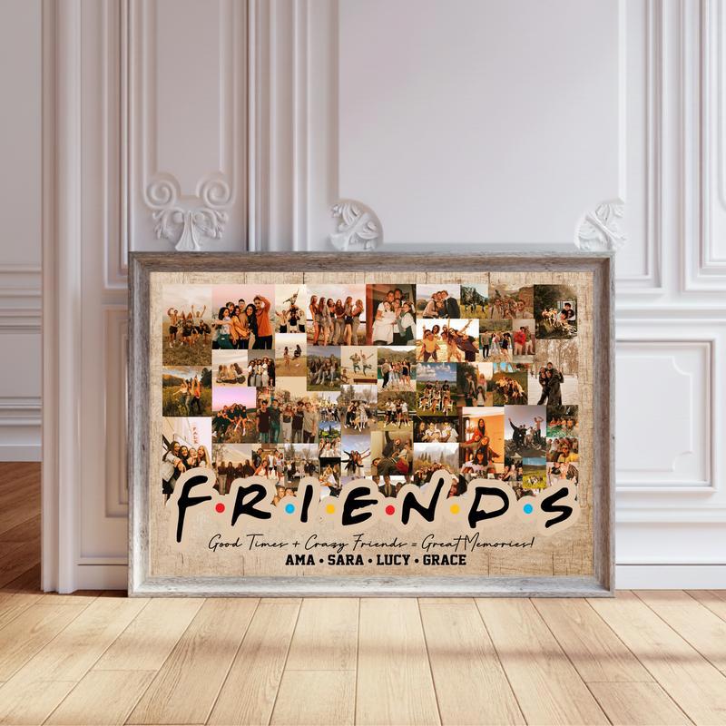 Your Bestie's Memories - Vintage Personalized Photo Gift Canvas - Personalize Wall Art
