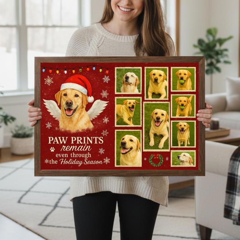 A Final Christmas Gift - Custom Dog Photo Memorial Canvas