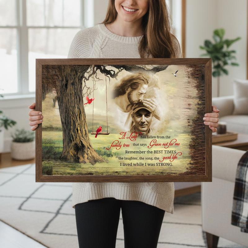 A Limb Has Fallen - Personalized Sympathy Cardinal Gift Canvas