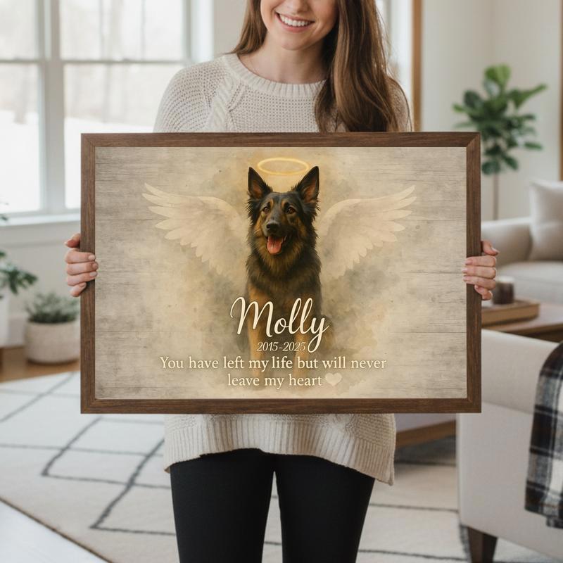 A Loving Tribute - Personalized Farmhouse Dog Loss Photo Canvas