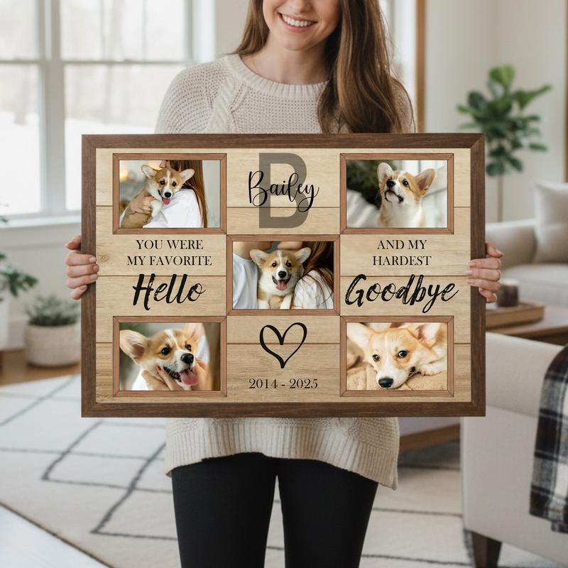 Bereavement Photo Collage For Dog Lovers - Pet Memorial Canvas