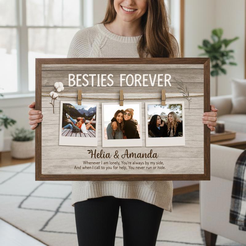 Best Friend Photo Collage Gift - Personalized Polaroid Canvas