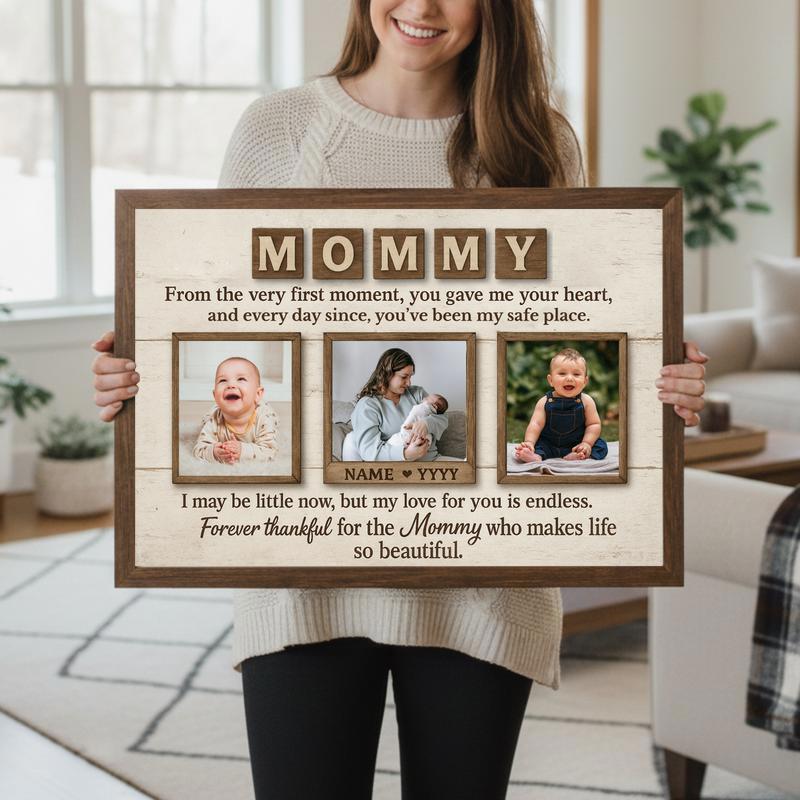 Celebrating Motherhood - First Mom Photo Keepsake Canvas