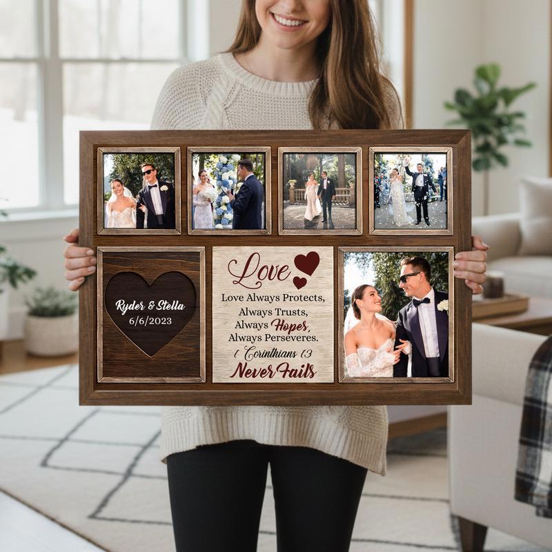 Cherish Your Vows - Personalized Bible Verse Wedding Photo Canvas