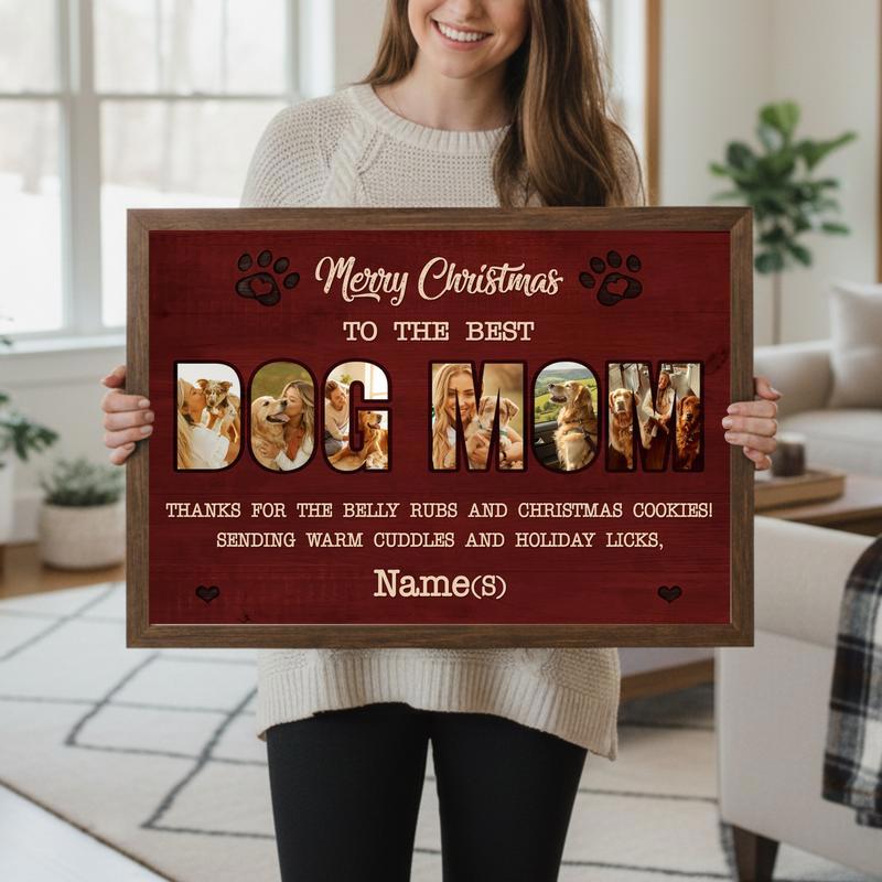 Christmas Gift For Dog Mom - Custom Dog Photo & Quote Canvas