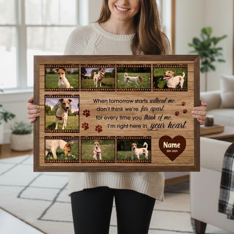 Custom Film Strip Keepsake - A Forever Dog Memorial Photo Canvas