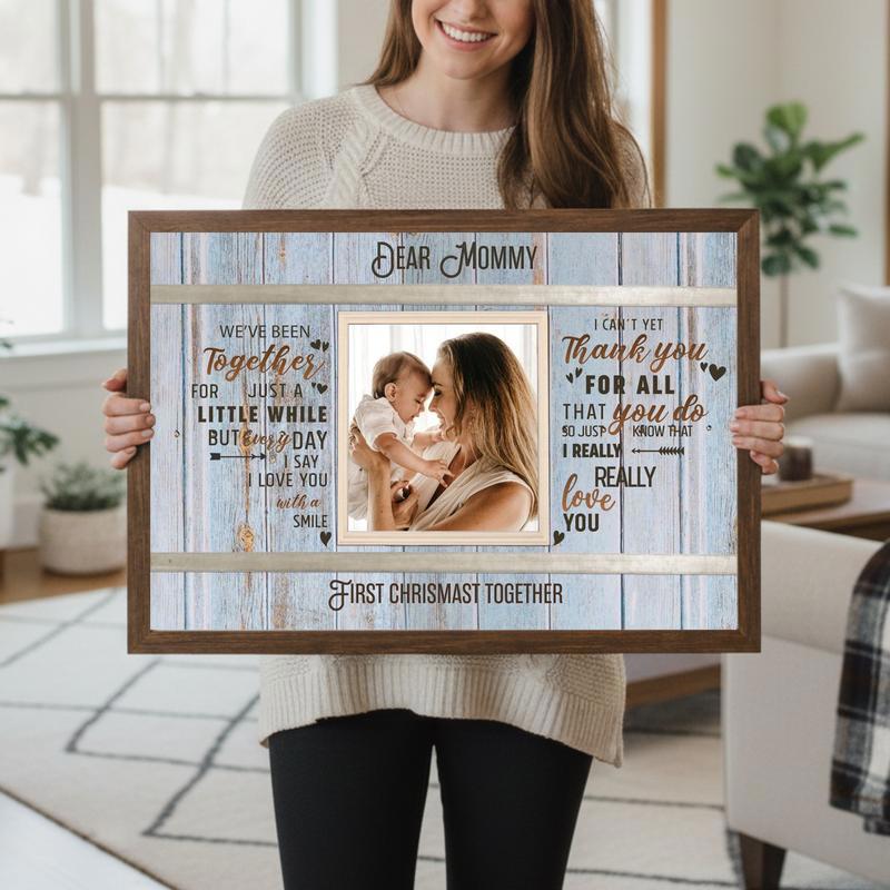 Baby's First Christmas Custom Mommy Canvas Gift