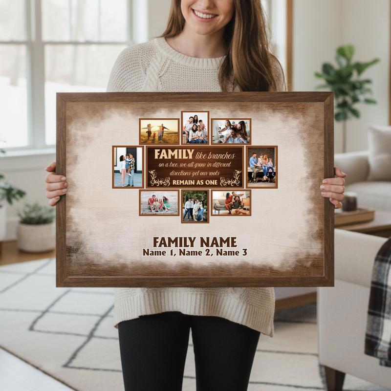 Branches of Love Personalized Family Tree Photo Canvas