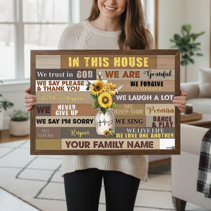 Faith Personalized Family Rule Canvas