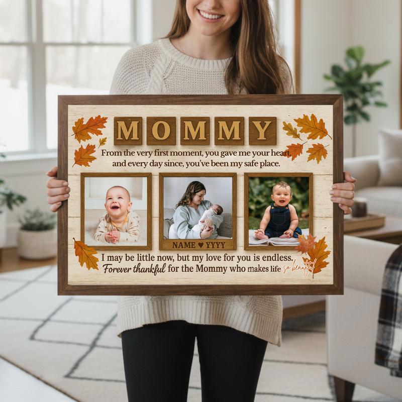 First Thanksgiving Keepsake Photo Collage For Mom Canvas