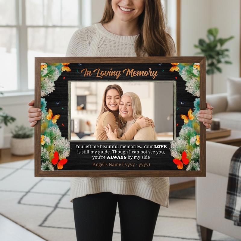 Forever In Loving Memory Butterfly Custom Memorial Canvas