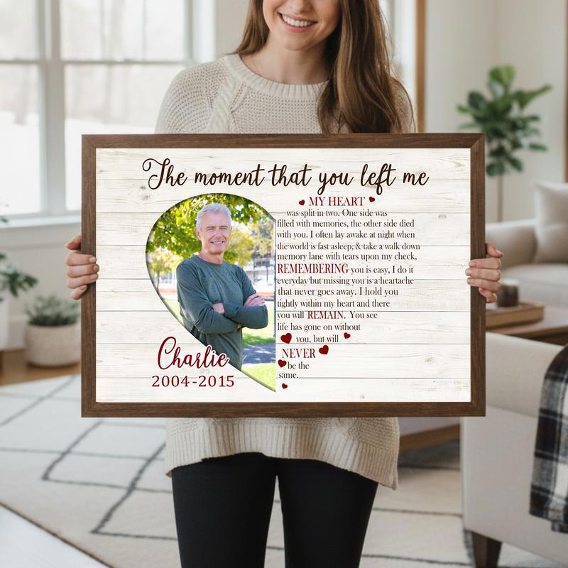 Forever In Our Hearts - Personalized Dad Remembrance Canvas