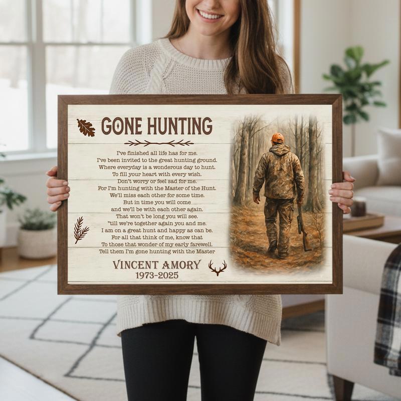 Forever In The Wild - Personalized Hunter Loss Keepsake Canvas