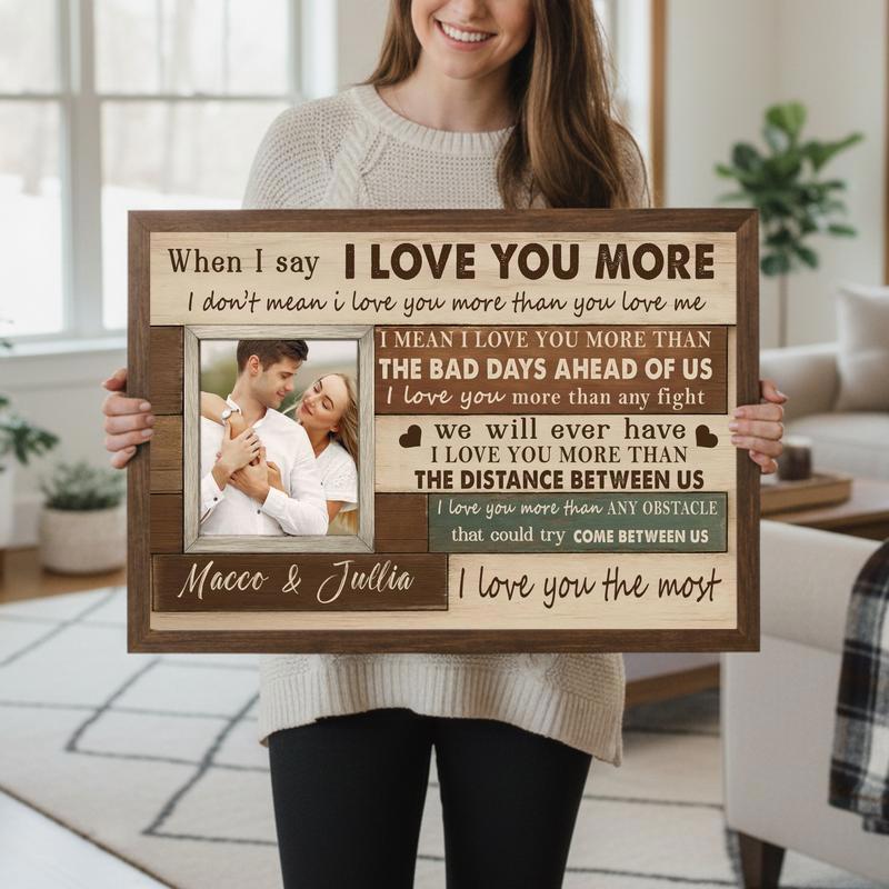 Heartfelt Message Photo Canvas - Personalized Couple Keepsake