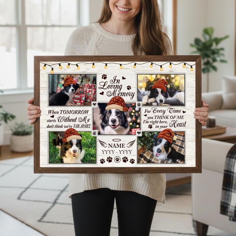 Heartfelt Pet Loss - Dog Memorial Personalized Canvas Keepsake