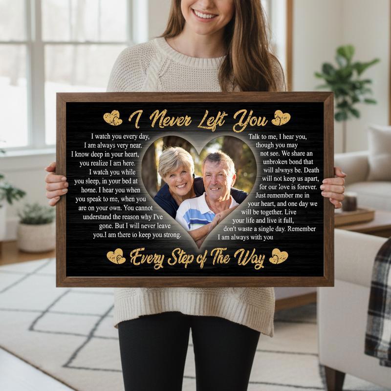 "I Never Left You" Personalized Comfort Photo Memory Canvas