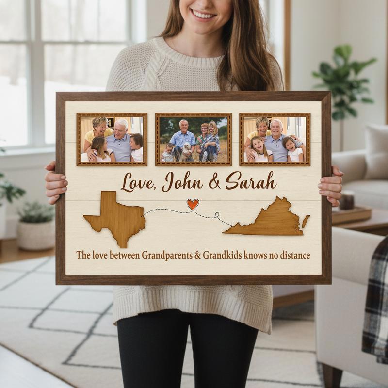 Love Between Grandparents & Grandkids - Long Distance Canvas