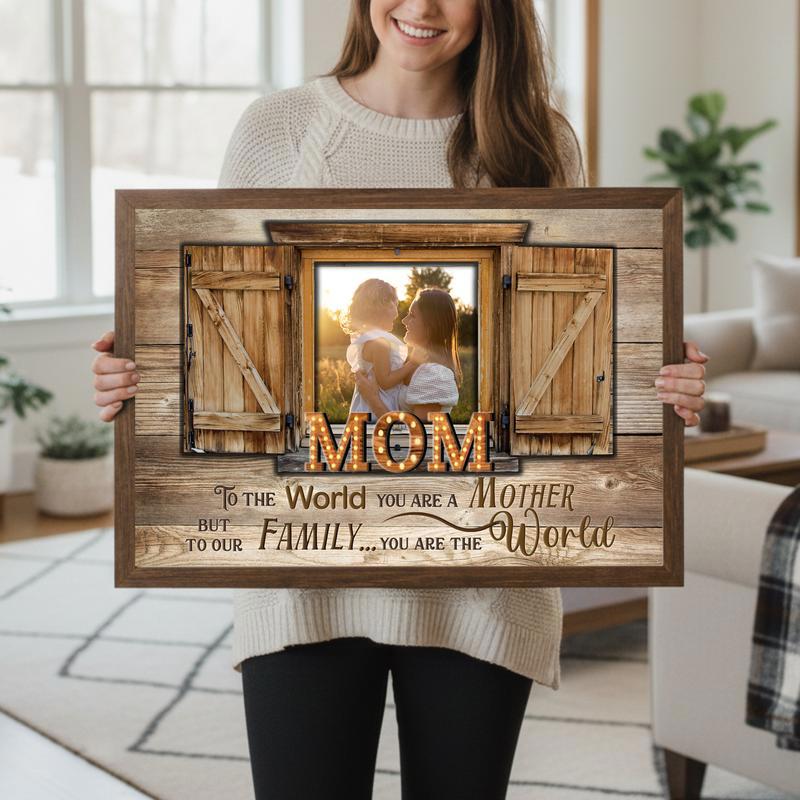 Mom Our Family's Universe Custom Canvas Wall Art for Mom
