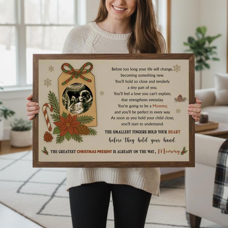 "Our Christmas Miracle" Personalized Ultrasound Gift Canvas