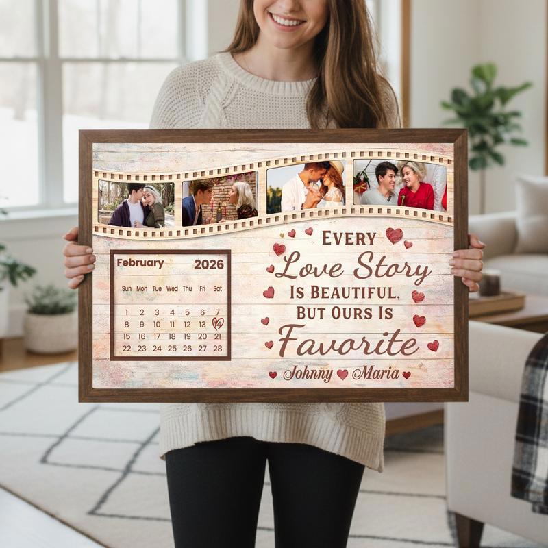 Personalized Couple Film Strip Photo Collage Valentine Canvas Canvas