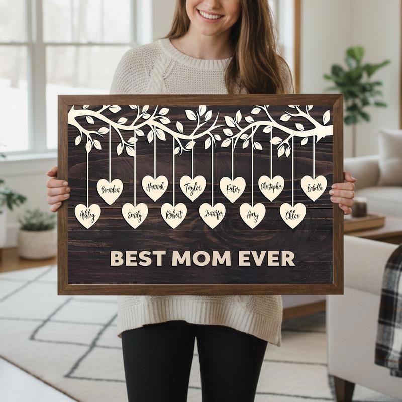 Roots of Love Personalized Family Tree Canvas for Mom