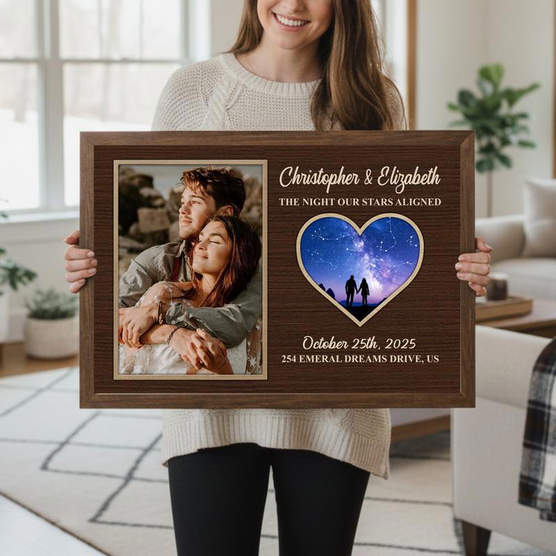 Personalized Star Map For Couples - Our Stars Aligned Canvas