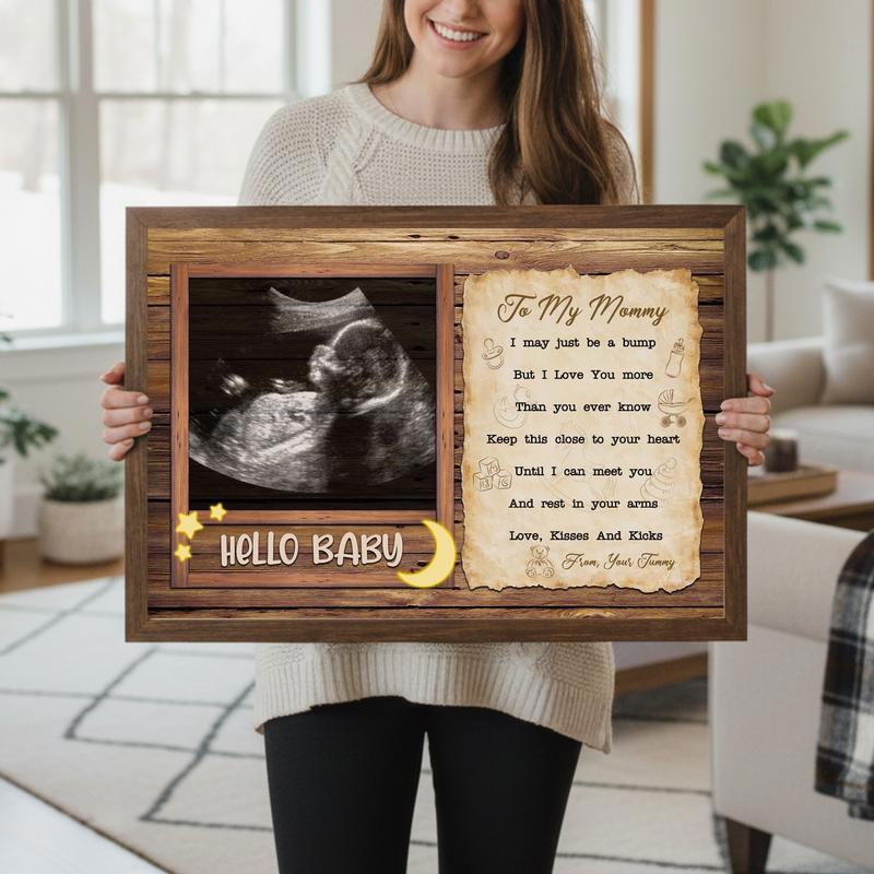 Baby's First Photo Custom Ultrasound Keepsake Canvas