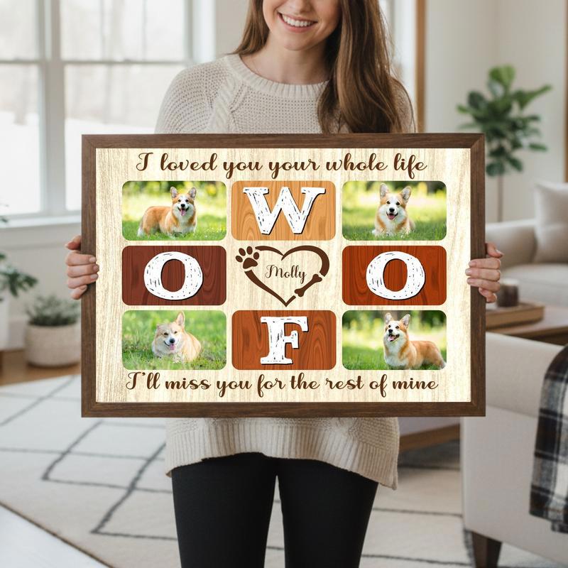 Pet Loss Healing - Farmhouse Dog Photo Collage Canvas