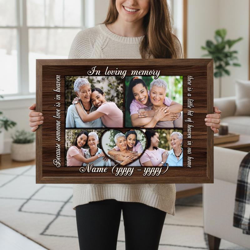 Remembered Forever - Personalized Memorial Photo Canvas Print