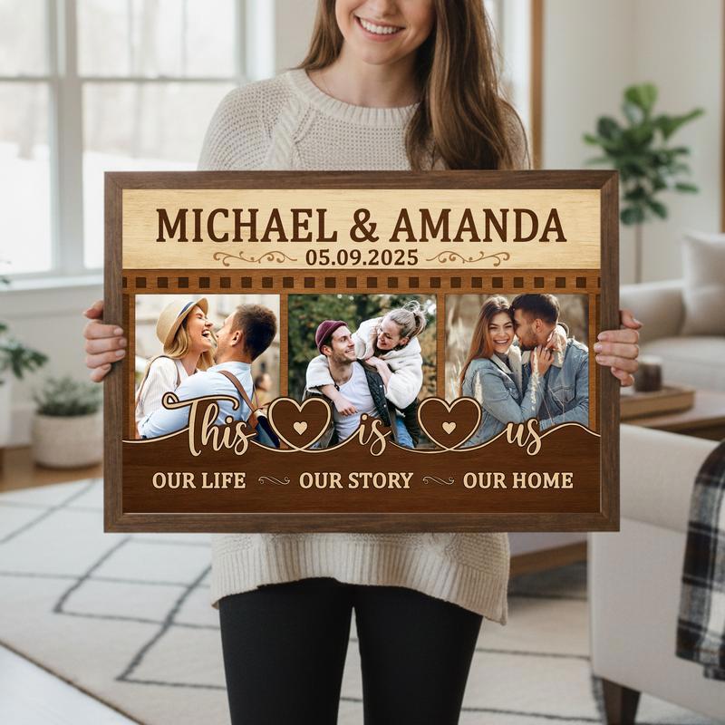 This Is Us Canvas - Custom Photo Collage Wedding Anniversary Gift