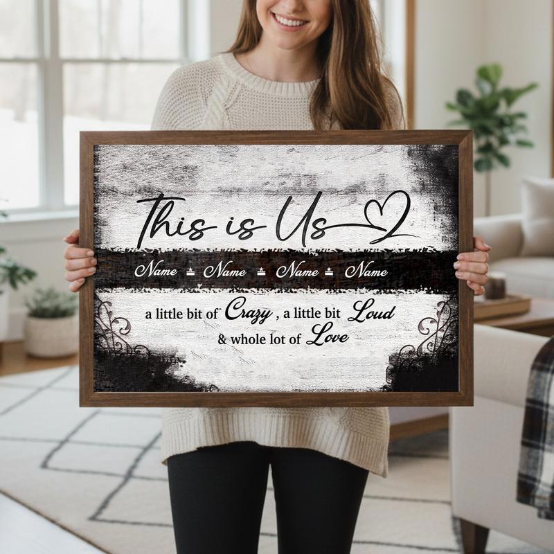Rustic Legacy Personalized Family Name Canvas Art
