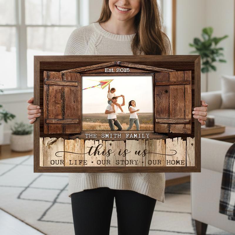 Window of Love Personalized This Is Us Family Photo Canvas