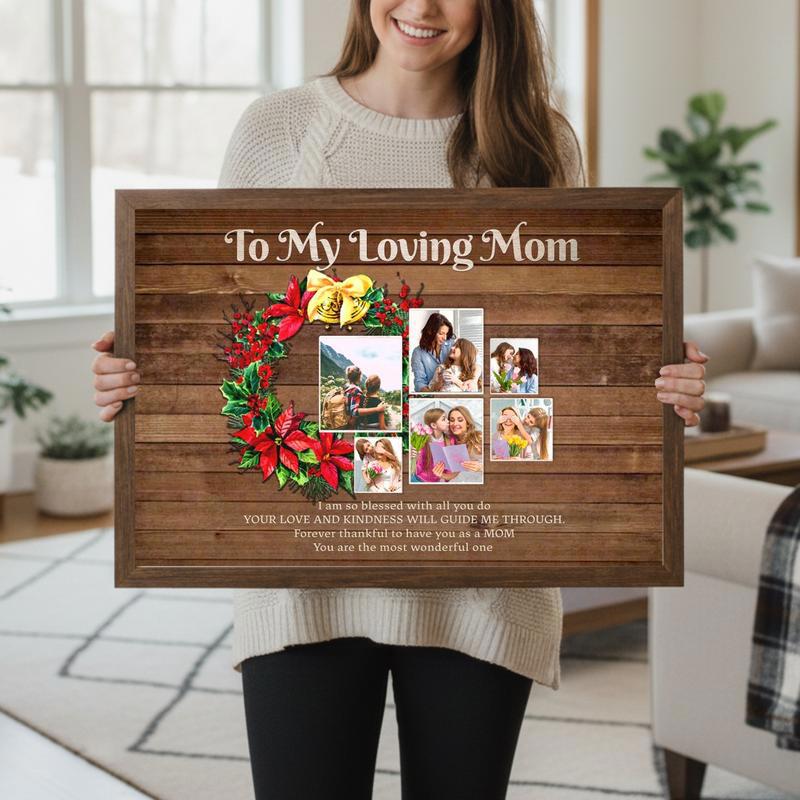 A Loving Mom's Heart Heartfelt Christmas Canvas Keepsake